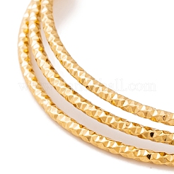 7шт. Набор текстурированных браслетов из нержавеющей стали 304 с вакуумным покрытием PVD для женщин&nbsp;BJEW-A011-12D-G