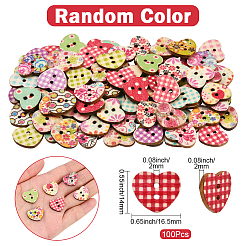 100 шт. деревянные пуговицы&nbsp;DIY-SP0005-91