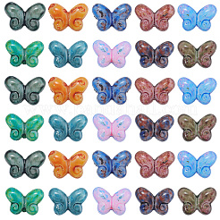 50 шт. стеклянные бусины с эффектом запекания Пикассо&nbsp;GLAA-PA0001-15