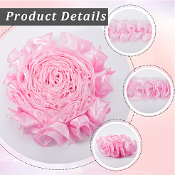 4.6~5 ярд полиэстерового атласного шифонового волнистого кружева&nbsp;OCOR-GF0003-53C