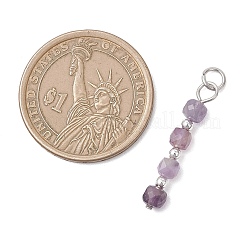 Подвески в форме куба из смеси натуральных и синтетических камней с огранкой&nbsp;PALLOY-JF04831