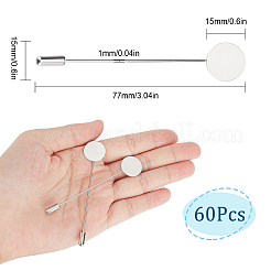 60 шт. фурнитура для броши из нержавеющей стали 201&nbsp;STAS-SC0003-91