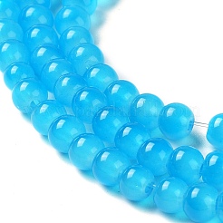 Выпечки окрашены имитация нефрита стекловолокна круглый шарик&nbsp;DGLA-Q021-4mm-13