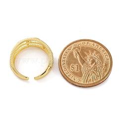 Латунные кольца на палец с открытой манжетой для женщин&nbsp;RJEW-M028-91G