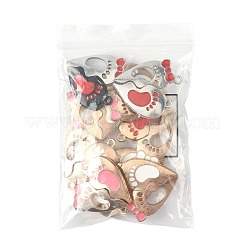 10 пакетик окрашенных распылением эмалевых магнитных разделенных подвесок из сплава&nbsp;ENAM-FS0003-01