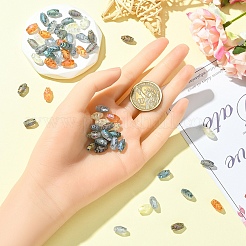 60шт 6 цвета прозрачные гальванические стеклянные бусины&nbsp;EGLA-YW0005-38