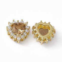 Стойки обшивки латунь микро проложить кубического циркония бусы&nbsp;KK-C007-12G-05