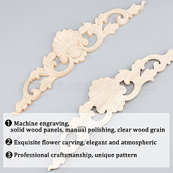 Резная накладка из натурального дерева&nbsp;WOOD-WH0101-71