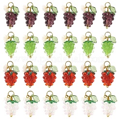 5 шт. подвески в виде винограда ручной работы из смолы и акрила&nbsp;PALLOY-YW00128-01