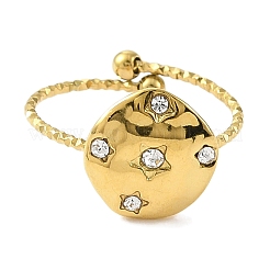 Ионное покрытие (ip) 304 нержавеющая сталь регулируемое кольцо для женщин&nbsp;RJEW-F166-10G-02