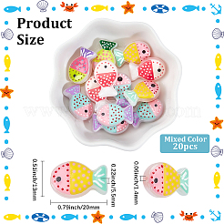 20 шт. окрашенные стеклянные бусины&nbsp;LAMP-PA0001-41