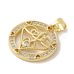 Покрытие стойки латунь микропаве прозрачные подвески из кубического циркония&nbsp;KK-P267-11G-G