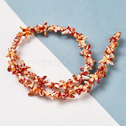 Нити из синтетических бирюзовых бусин&nbsp;X-G-P507-04C