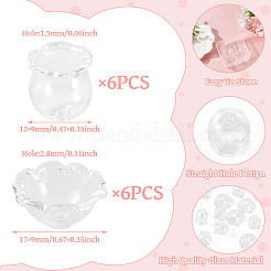 12 шт. 2 стеклянных колпачка для изготовления колокольчиков&nbsp;GLAA-TA0012-37