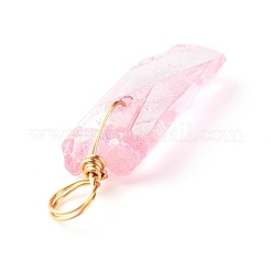 Гальванизированные натуральные кварцевые подвески&nbsp;PALLOY-JF00846-01