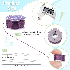 2 рулон ниток для бисероплетения из полиэстера со специальным покрытием&nbsp;OCOR-NB0002-06F