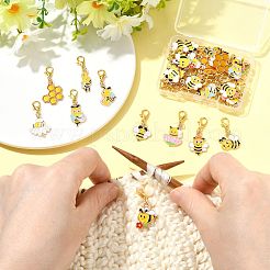 40 шт. 10 стильных эмалевых подвесных украшений из сплава&nbsp;HJEW-FS00064