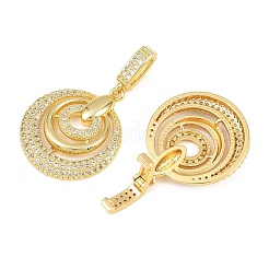 Латунные микропаве прозрачные подвески с фианитом&nbsp;KK-H262-06B-G