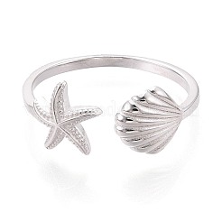 925 открытое кольцо-манжета из стерлингового серебра для женщин&nbsp;STER-N016-139S