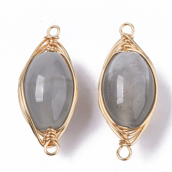 Соединители звеньев натурального агата&nbsp;G-N326-18