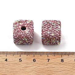 Бусины из полимерной глины в форме куба со стразами&nbsp;CLAY-NH0001-08K