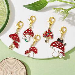 Подвесные украшения из экологически чистого сплава с эмалью&nbsp;HJEW-JM01800