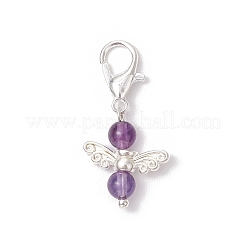 10 шт. 10 стиля подвеска в виде ангела из натуральных и синтетических смешанных драгоценных камней&nbsp;HJEW-JM03143-01