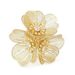 Кольца-манжеты из сплава со стразами для женщин&nbsp;RJEW-Z047-04G