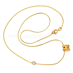 Ожерелья с подвесками из нержавеющей стали 304 с микропаве из кубического циркония&nbsp;LS-NJEW-H017-01G-H