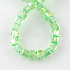 Стеклянные бусины с гальваническим покрытием &nbsp;EGLA-R030-6x6mm-18