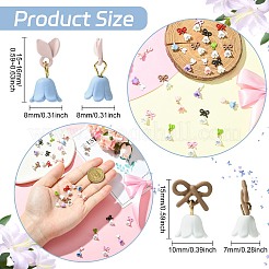 24шт 8 цвета кабошоны из сплава ландыша&nbsp;MRMJ-CJ0001-30