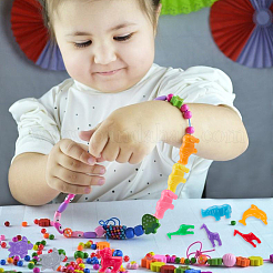 400 г 2 вида пластиковых бусин PS&nbsp;FIND-HY0005-11