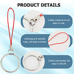 64 шт. 8-цветный нейлоновый шнур с оболочкой из цинкового сплава для мобильных ремней&nbsp;FIND-GF0006-51