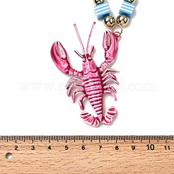 Подвеска в виде розового лобстера из пластика&nbsp;LS-NJEW-D336-02G