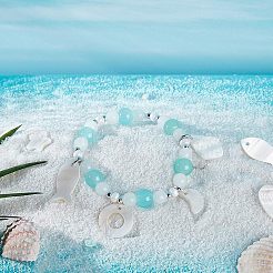 Подвески / подвески из натуральных пресноводных ракушек&nbsp;SHEL-NB0001-03