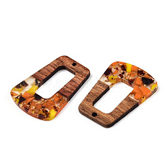 Подвески из прозрачной смолы и ореха&nbsp;RESI-TAC0017-72-A03