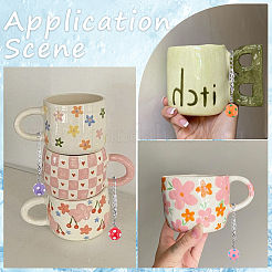 6 шт. 6 цвета непрозрачные подвески из смолы&nbsp;RESI-SC0005-57