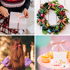 20 ярд блестящих саржевых лент из полиэстера с эффектом металлик&nbsp;OCOR-TA0001-74B