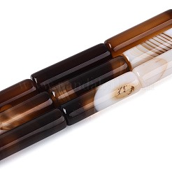 Окрашенные натуральные полосатые агатовые бусы&nbsp;G-T144-30A-03