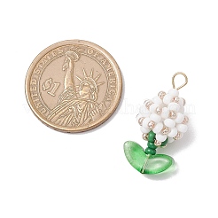 Подвески-бутоны из стеклянных бусинок&nbsp;PALLOY-MZ00760-04