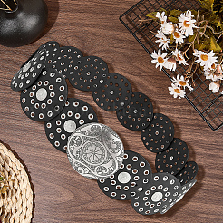 Винтажные полые корсетные ремни из искусственной кожи с дисковыми застежками из сплава&nbsp;AJEW-WH20070-089C