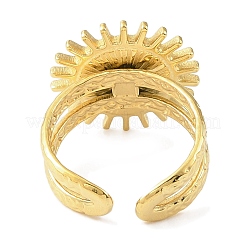 Открытое кольцо-манжета из нержавеющей стали 304 с ионным покрытием (IP) для женщин&nbsp;RJEW-F166-05G-01