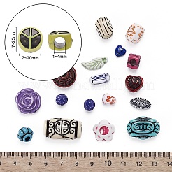 Смешанные античном стиле акриловые бусины / подвески&nbsp;MACR-YW0001-33