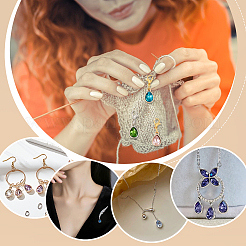 Наборы для самостоятельного изготовления подвески из сплава со стразами и камнями по рождению&nbsp;DIY-GA0007-12