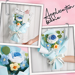 1 набор букетов из искусственных цветов из полиэстера&nbsp;AJEW-SC0031-25C