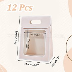 Складные бумажные подарочные пакеты с окошком&nbsp;ABAG-WH0045-20C