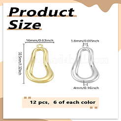 12шт 2 цвета подвески из сплава с покрытием стойки&nbsp;FIND-LP0005-10