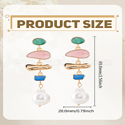 1 пара сережек с цветным жемчугом для женщин&nbsp;EJEW-LP0011-04