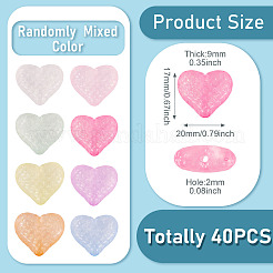 Светящиеся прозрачные акриловые бусины&nbsp;LACR-TA0001-07C