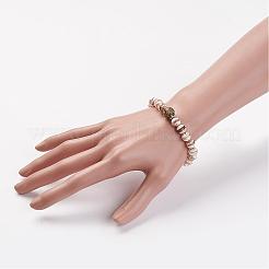 Натуральный тибетский стиль dzi агат шарик стрейч браслеты&nbsp;BJEW-JB03098-02